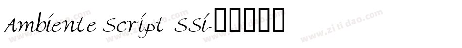 Ambiente Script SSi字体转换